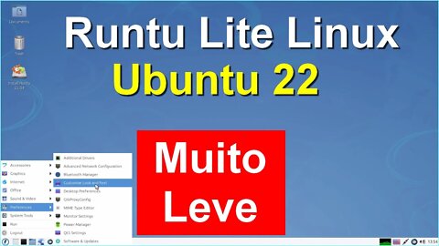 Runtu Lite Linux Russo base Ubuntu LTS Enxuto, rápido, leve e estável. Pontuação 9.3 no Distrowatch