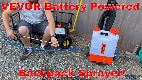 VEVOR Battery Powered Backpack Sprayer with Cart Unboxing Demonstration Review @VEVOR #vevor