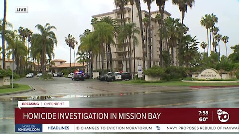 Homicide investigation in Mission Bay