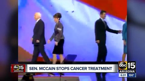 Senator John McCain decides to stop cancer treatment