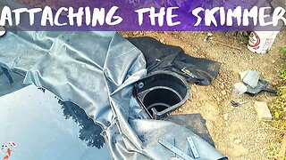 Attaching the helix pond skimmer - Building a pond part 12 (Liner install part 3)