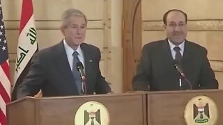 President George W. Dodges A Thrown Shoe