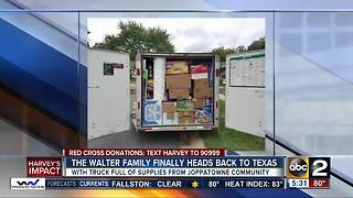 Family returns to Texas with trailer full of donations