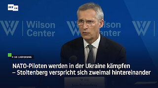 NATO-Piloten werden in der Ukraine kämpfen – Stoltenberg verspricht sich zweimal hintereinander