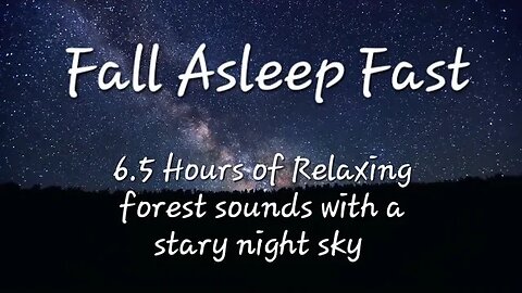 Forest Ambiance, Dawn, Owls And Other Birds, Crickets And Other Insects [ Night Sky Backdrop ]