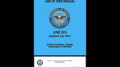 DISCLOSURE-Instruction Jan 24, 2024 - The US Law of War Manual 2015 is in Force, also in Switzerland 🇨🇭