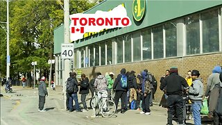 MOST DANGEROUS Area in Toronto - Sherbourne and Dundas Streets | Driving 4K