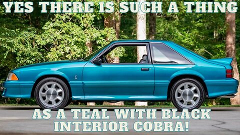 YES THERE IS SUCH A THING AS A TEAL COBRA WITH BLACK CLOTH INTERIOR!!!