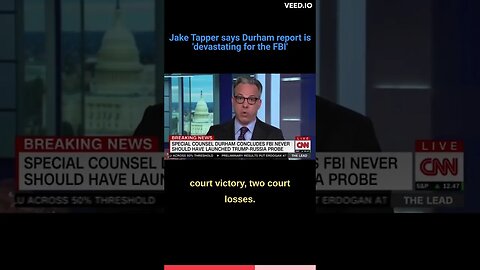 Jake Tapper says Durham report is 'devastating for the FBI' #shorts #trump #cnn