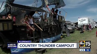 Fans go all-out for Country Thunder camping