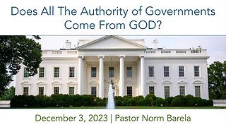 Does The Authority of Governments Really Come From GOD?