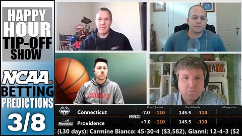 College Basketball Picks, Predictions and Odds for Tonight | Happy Hour Tip-Off Show for March 8