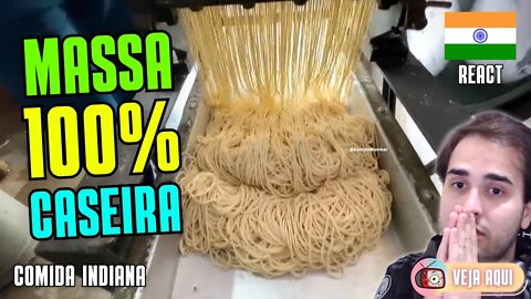 CONHEÇA o MACARRÃO CASEIRO da ÍNDIA! Reagindo a COMIDAS DE RUA INDIANAS | Veja Aqui Reacts