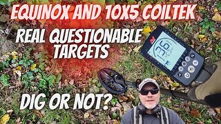Minelab Equinox 800: Park 2 Digging Questionable Targets With The Coiltek 10x5 Search Coil.