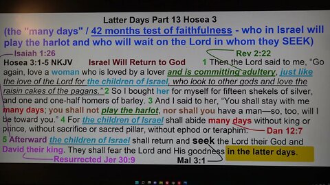 Latter Days Part 13 Hosea 3