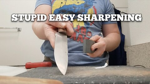 How to Stupid easy sharpen an s90v steel knife. cpms90v blade from Stonfall Knives