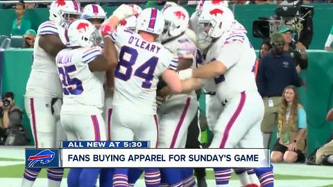 Fans flocking to stores for Buffalo Bills gear