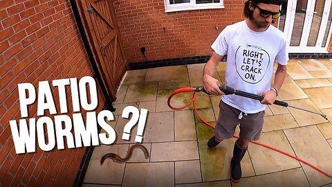 Cleaning A Patio With Some ODD Visitors 🤢 | Real Time Power Washing