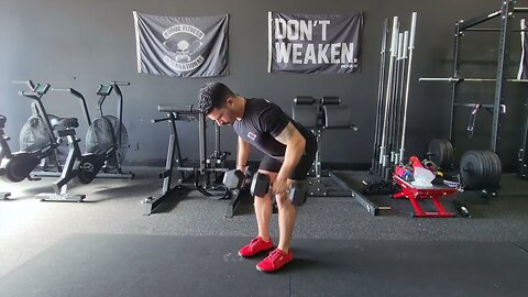 Dumbbell Bentover Rows Angled Grip