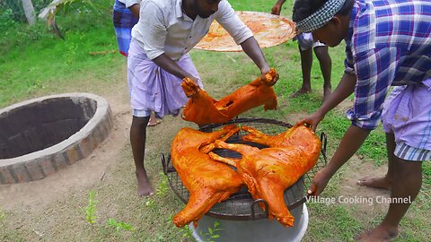 MANDI BIRYANI | Underground Cooking | 3 Full Goat Arabian Mutton Mandi Recipe | Kuzhi Mandhi Biryani