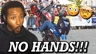 REACTING TO MOTORCYLCE STUNTING FOR THE FIRST TIME!!! | STUNTER13 - STUNT MOTO SHOW
