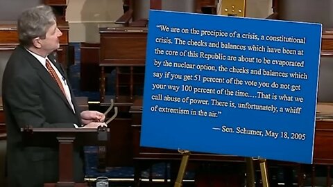 Kennedy Defends Filibuster Using Schumer's Words