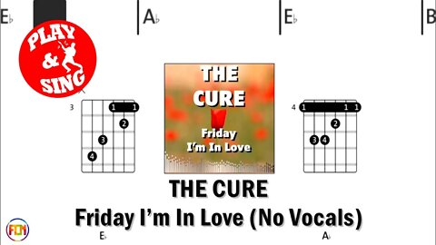 THE CURE Friday I’m In Love FCN GUITAR CHORDS & LYRICS NO VOCALS