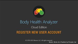 Body Health Analyzer | New Account Registration