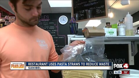 Local restaurant uses pasta straws to reduce plastic waste