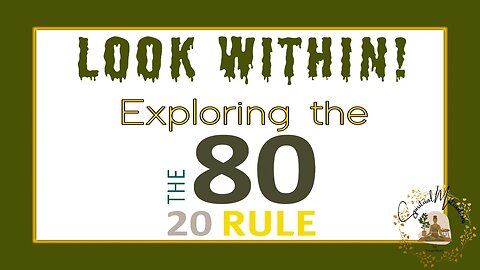 Look Within! Exploring the 80/20 Rule