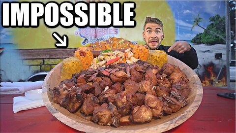 UNBEATABLE FRIED CHICKEN & PORK CHALLENGE | Crazy Puerto Rican Food Challenge With Mofongo