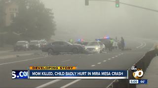 Mom killed, son hurt in Mira Mesa crash