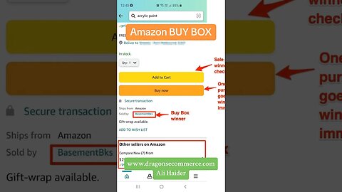 Amazon Buy Box Button #amazonfba #alihaider #shorts #shortvideo