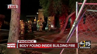 Body found inside Phoenix building fire