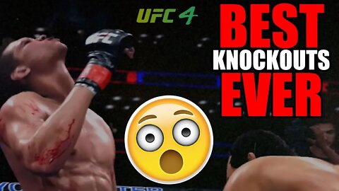 TOP 10 KNOCKOUTS & FUNNY EA SPORTS UFC 4 BEST MOMENTS!