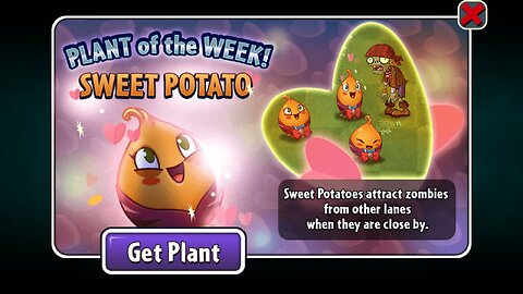 Plants vs Zombies 2 - Penny's Pursuit - Gem Plant Showcase - Sweet Potato - Oct 2023