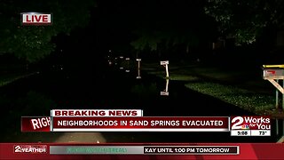 Neighborhoods in Sand Springs evacuated