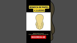 COMO DESENHAR BONECA DE PAPEL+ 2 LOOKS #shorts #bonecadepapel #paperdolls