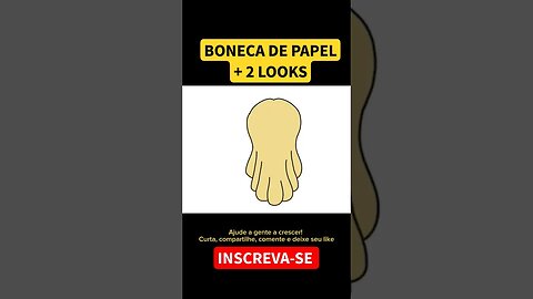 COMO DESENHAR BONECA DE PAPEL+ 2 LOOKS #shorts #bonecadepapel #paperdolls