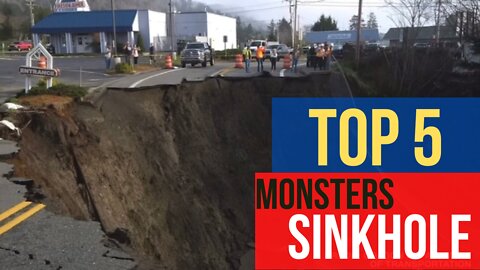 5 Monsters Sinkhole Caught on Camera