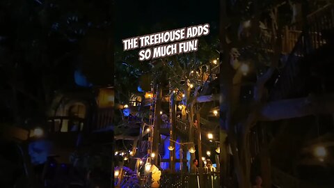 Adventureland Treehouse at night #disneyland #adventureland #treehouse #swissfamilyrobinson