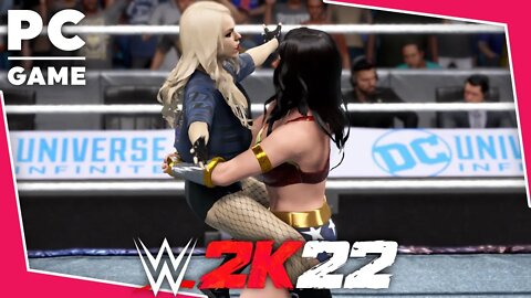 WWE 2K22 | WONDER WOMAN V BLACK CANARY! | Requested Bearhug Iron Woman Match [60 FPS PC]