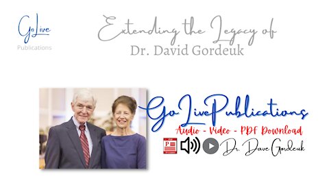 Go Live Publications Extending The Legacy of Dr. David Gordeuk