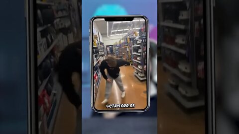 Playing Football in Walmart