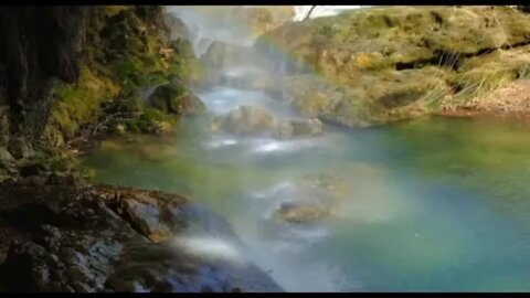8 Waterfall neon # white noise # waterfall # rainbow # sleep aid # sleep # relax and decompress