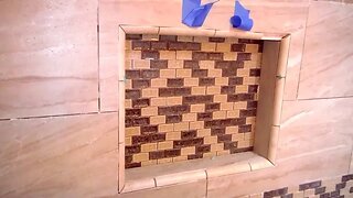 How to Install Quarter Round Pencil Trim for a Shower Niche -DIY