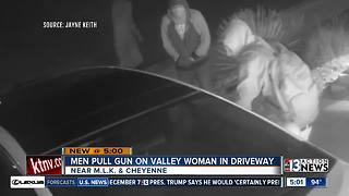 Man pulls gun on woman sitting in driveway