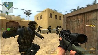 Counter Strike Source Dust 1 Bots #80 Only Sniper Rifles