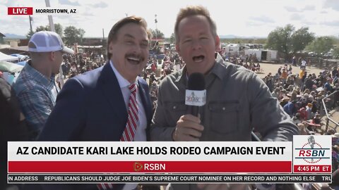 Mike Lindell's Interview with RSBNs Brian Glenn at Kari Lake Rock and Roll Rodeo in Morristown, AZ