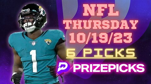 #PRIZEPICKS | 6 PICKS FOR #NFL THURSDAY | WEEK 7 | 10/19/2023 | #PROPBETS | #BESTBETS | #FOOTBALL